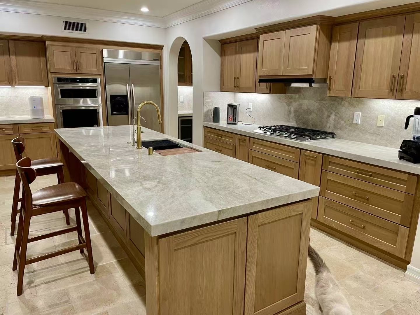 Kitchen Project - Redondo Oak with Island